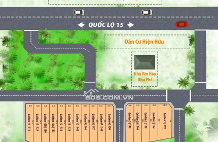 Bán Đất ở đô thị phố Cao Xuân, sẵn sổ đỏ, quy hoạch đẹp, ngay quốc lộ 15